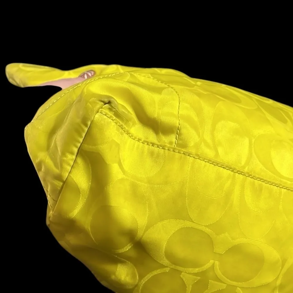 Coach Citrine Legacy Weekend Signature Nylon Tote - Image 4