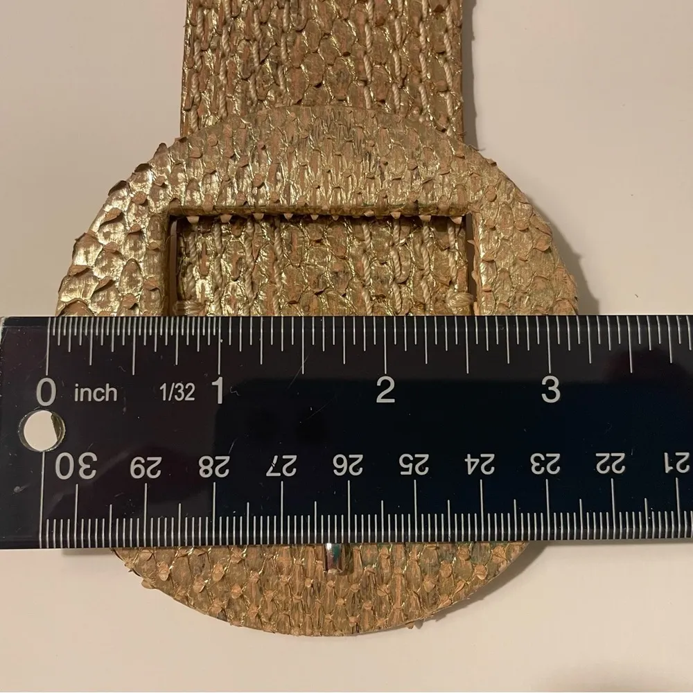 Reptile’s House Milano Women Vintage Gold Genuine Python Leather Belt - Image 6