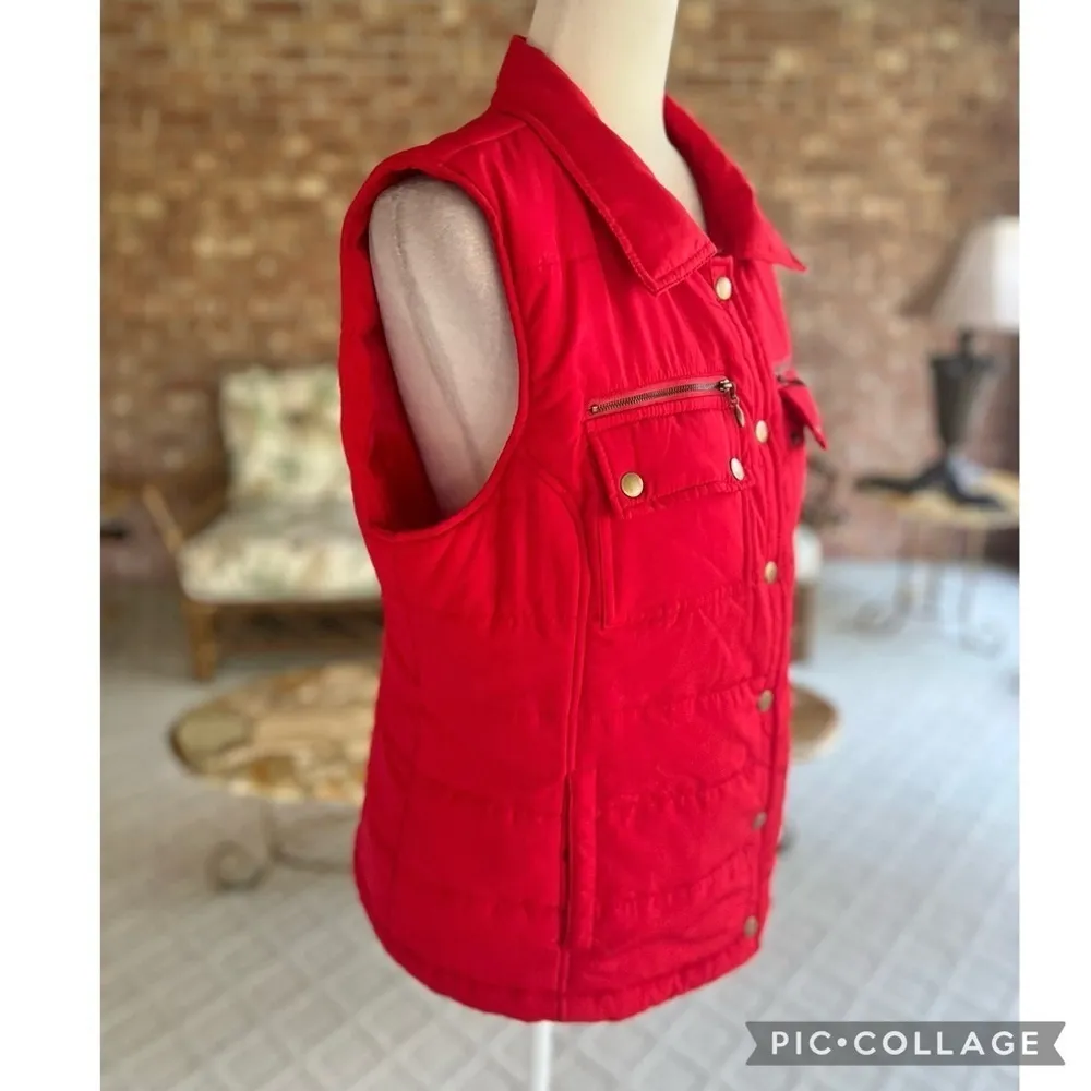 Roz & Ali Puffer Vest Red L - Image 8