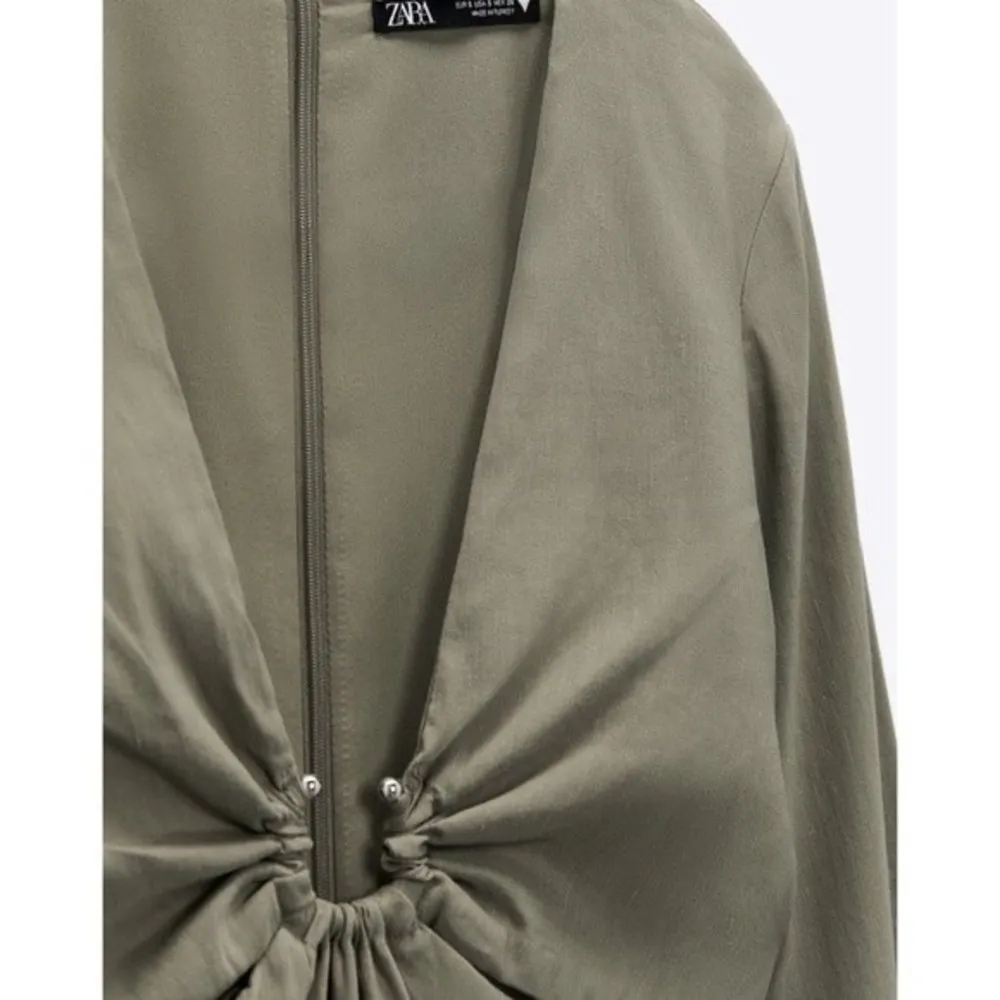 ZARA COPY -  Stretchy Linen Blend Short Dress - Image 4