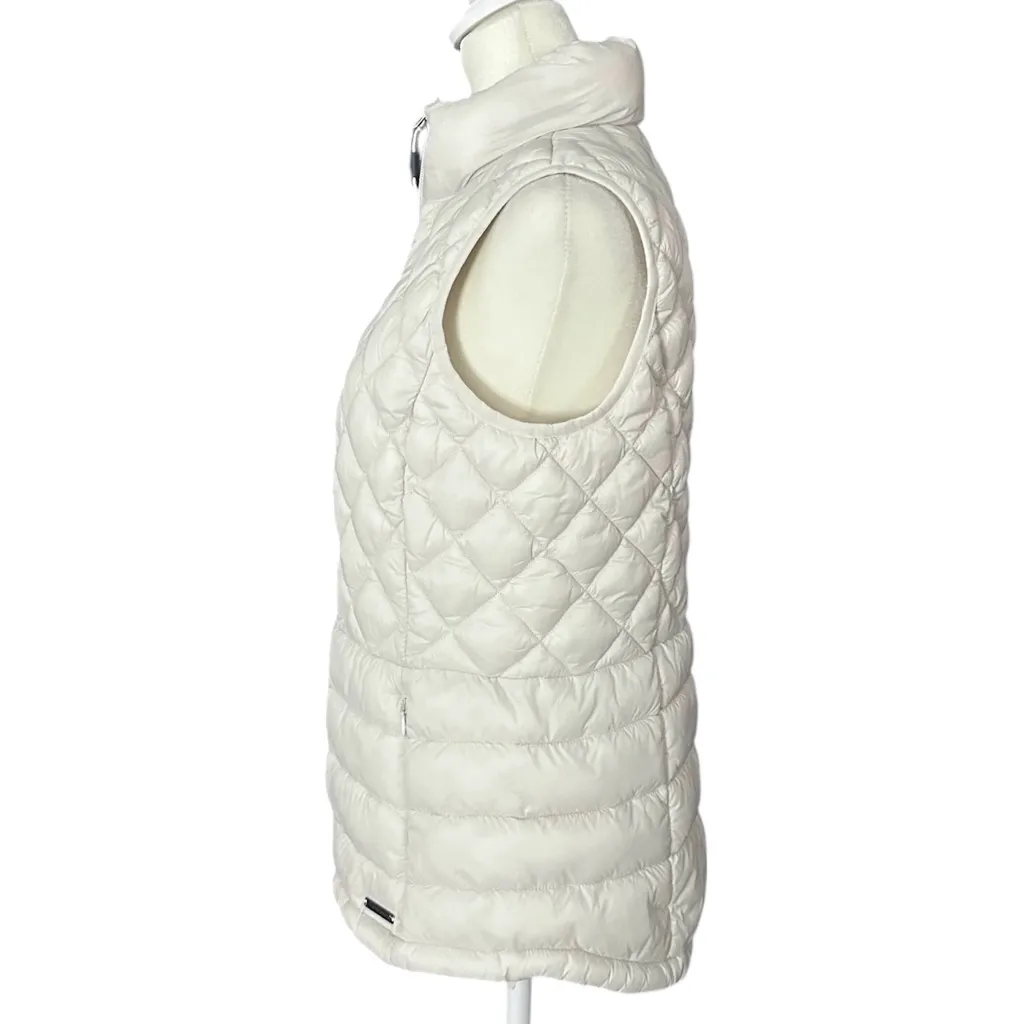 ZeroXposur Elena Quilted Vest with Pockets Full Zip White Size Small - Image 4