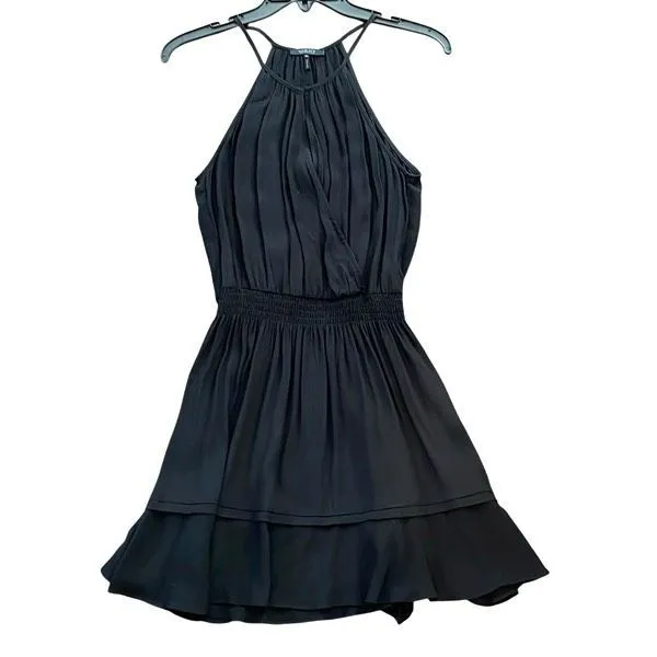 Bobi‎ Los Angeles Womens Smock Waist Surplice Dress Luxe Crepe Black Size XS - Image 2