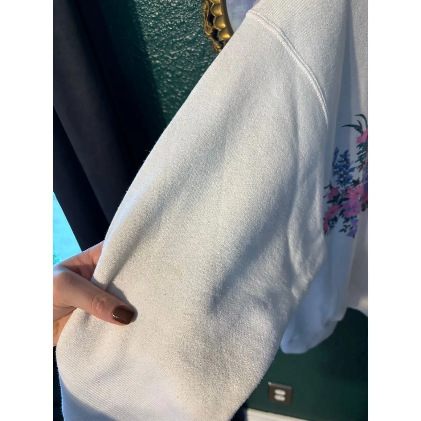 Vintage South Dakota AOP Flower Crewneck Size Large - Image 5