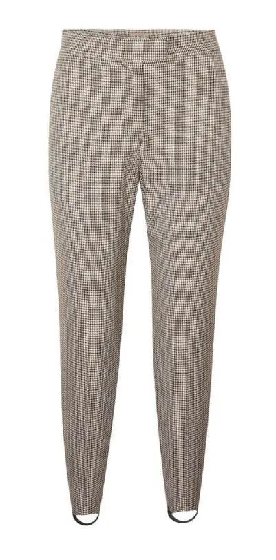 checked wood-blend slim-Leg pants - Image 4