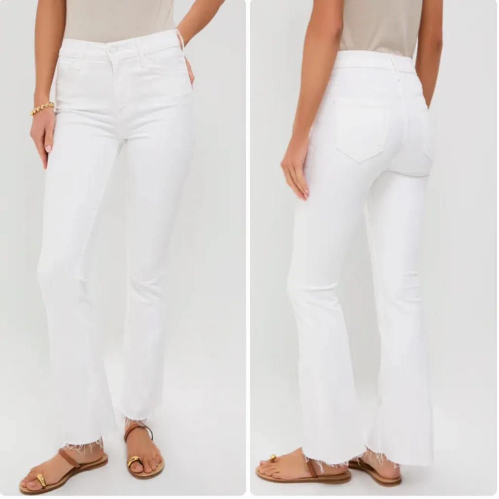 Mother The Weekender Fray White Denim Jeans, Fairest of Them All - Image 2