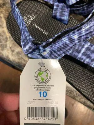 NWT Blue Tie Dye Strappy Sandals - Image 4