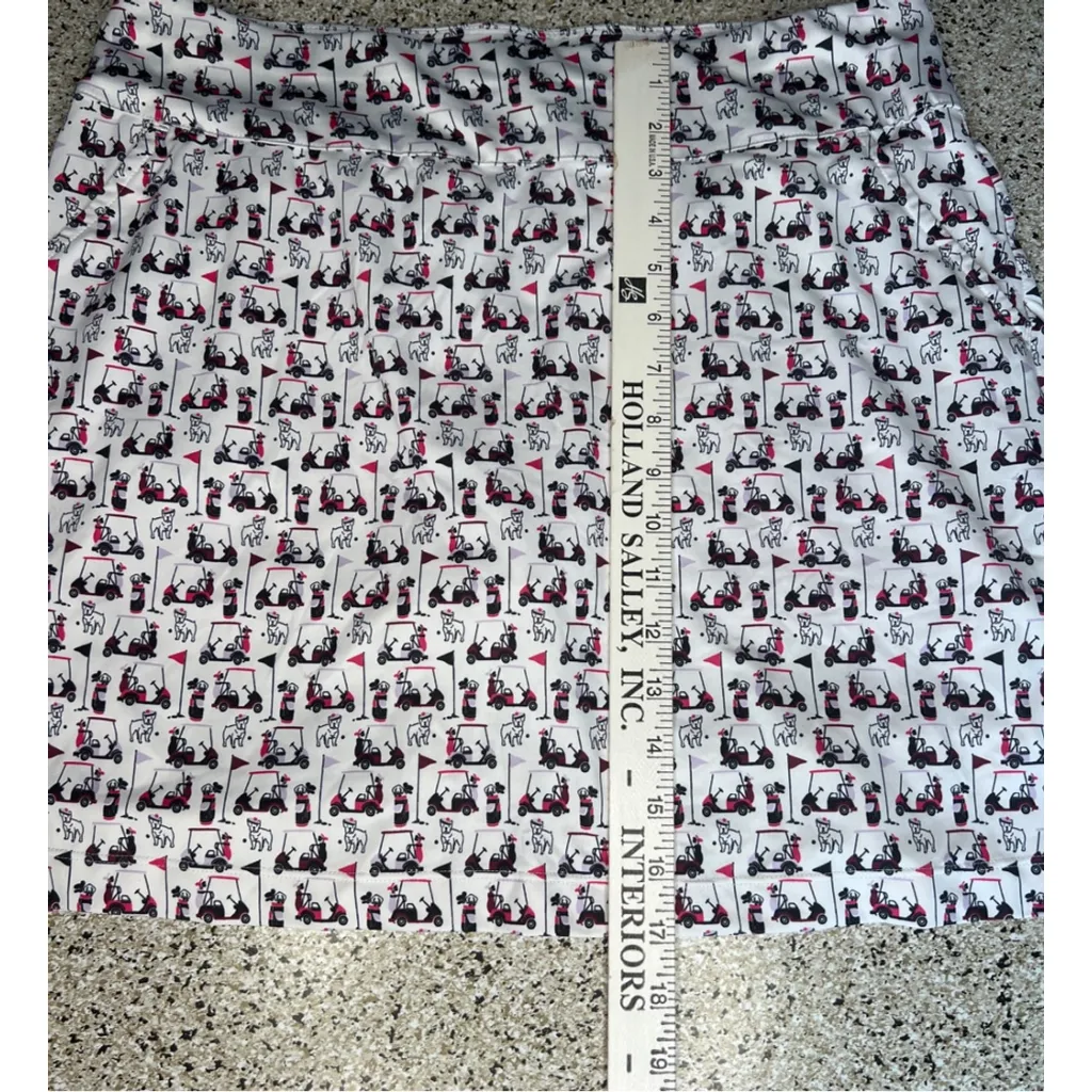 Coral Bay Golf Skort Sz M – Cute Dog Print Activewear Skirt with Shorts White Size M - Image 3