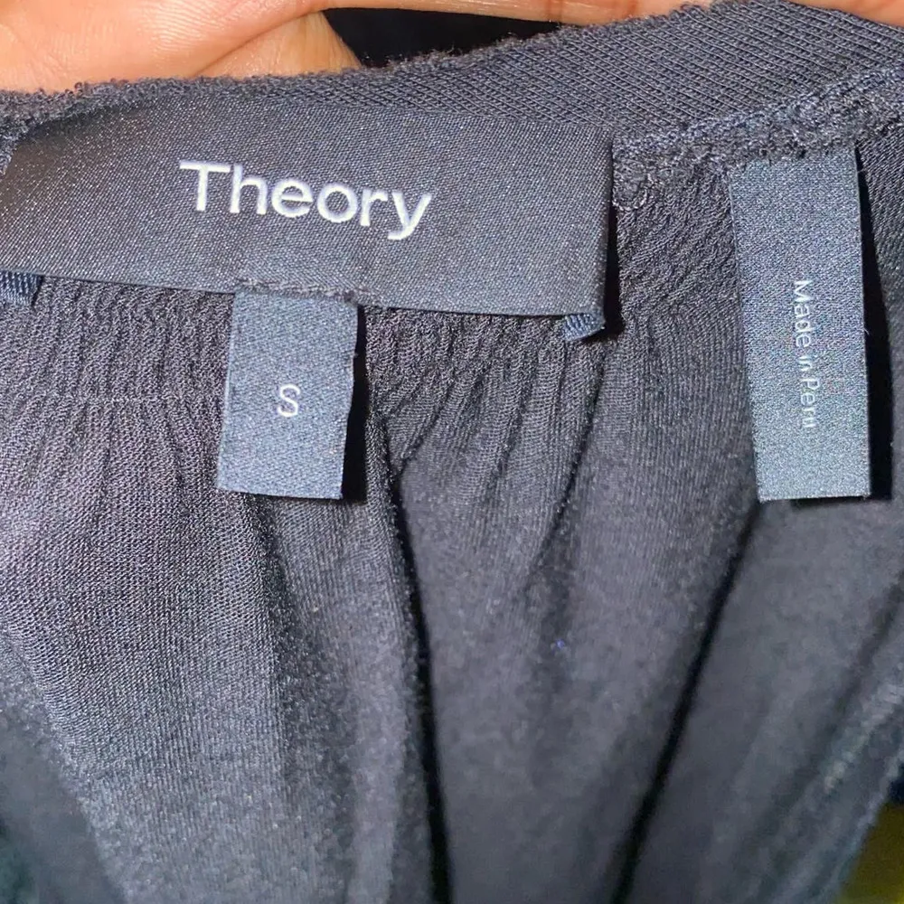 Theory Sleeveless Scoop Neck Plume Jersey Swing Dress in Black Size Small - Image 7