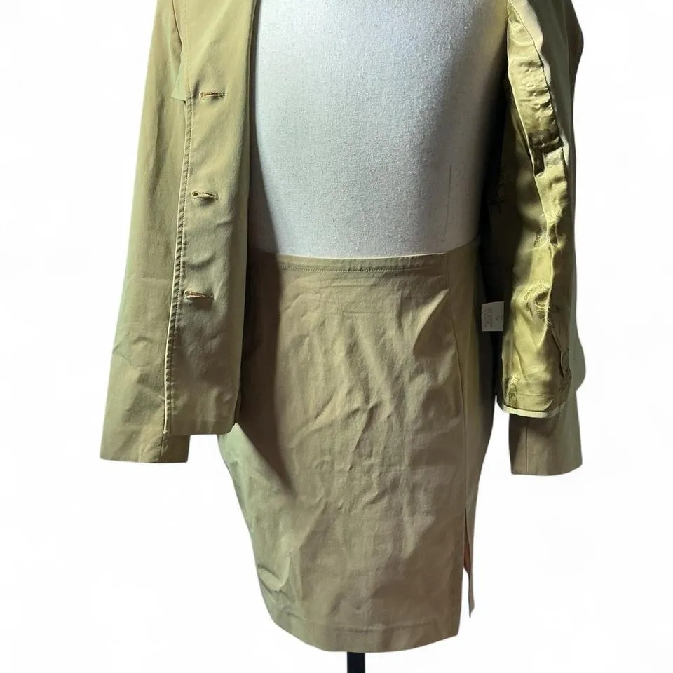 Vintage Skirt Suit Set,‎ Career Business Professional Blazer & Mini Skirt Tan Size 10 - Image 3