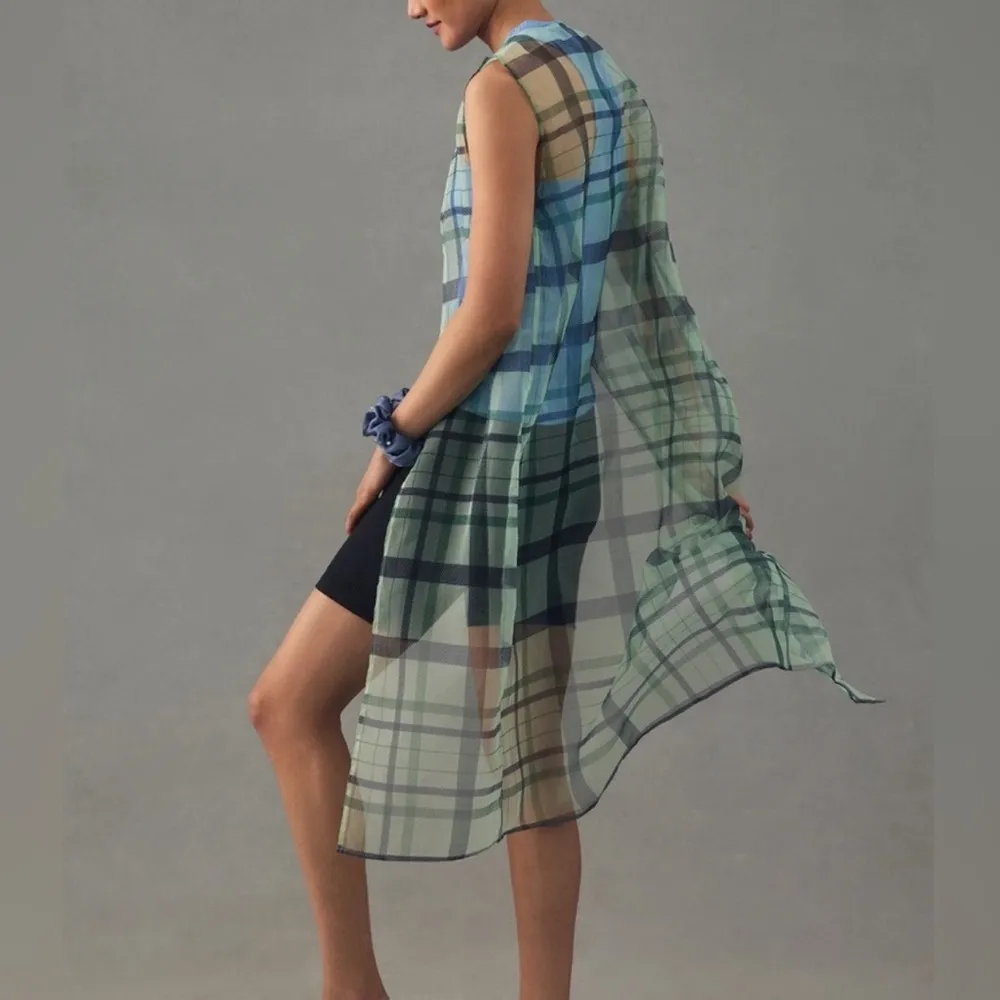 NWT Anthropologie sheer longline vest - Image 3