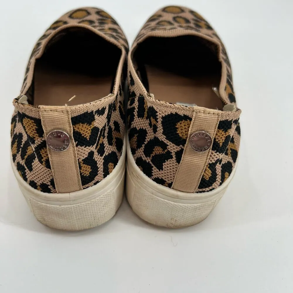 Steve Madden Mailer MALR01S1 Leopard Print Slip on sneaker Shoe Size 8 Knit Top - Image 5