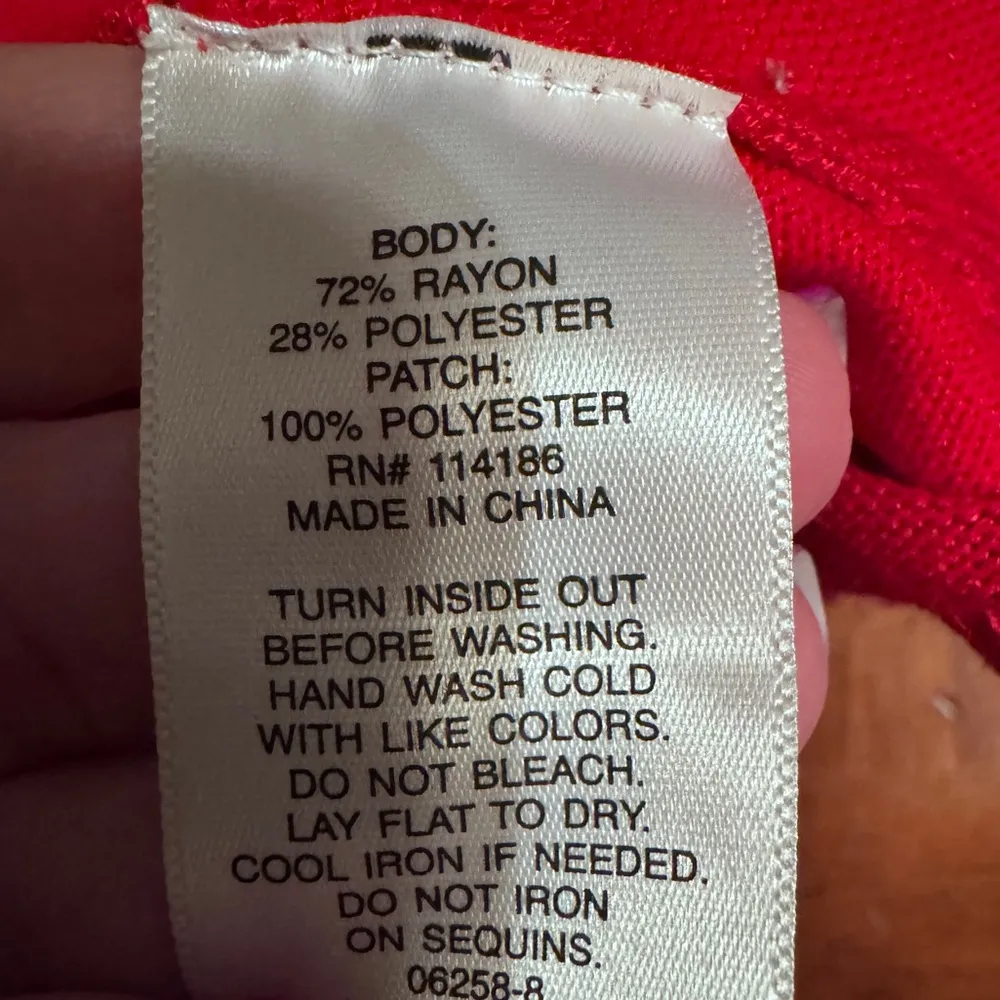 Ana Red sequin accent Top - Image 5