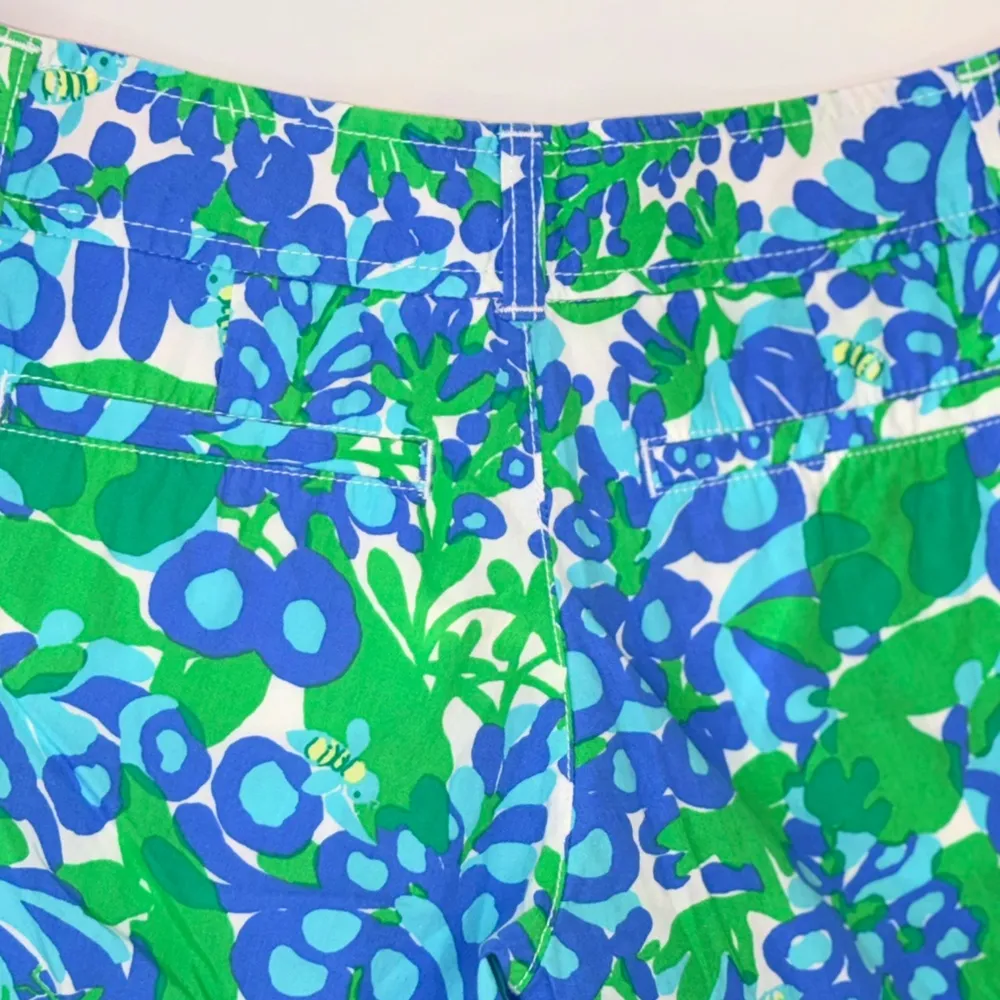 Lilly Pulitzer Callahan Shorts Bee in Your Bonnet Print Green Grasshopper Siz 00 - Image 3