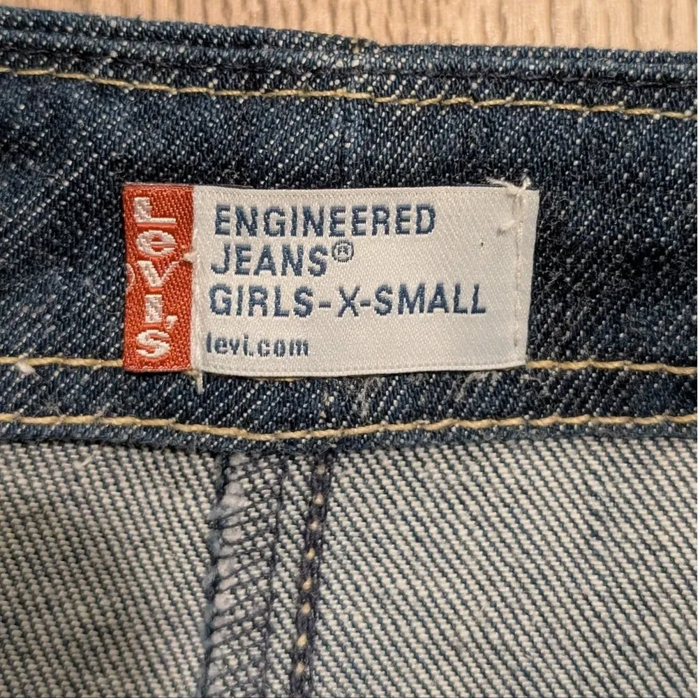 Vintage Levi's Engineered Jeans Denim Maxi Skirt Womens XS Wrap Jean Buckle Y2K - Image 4