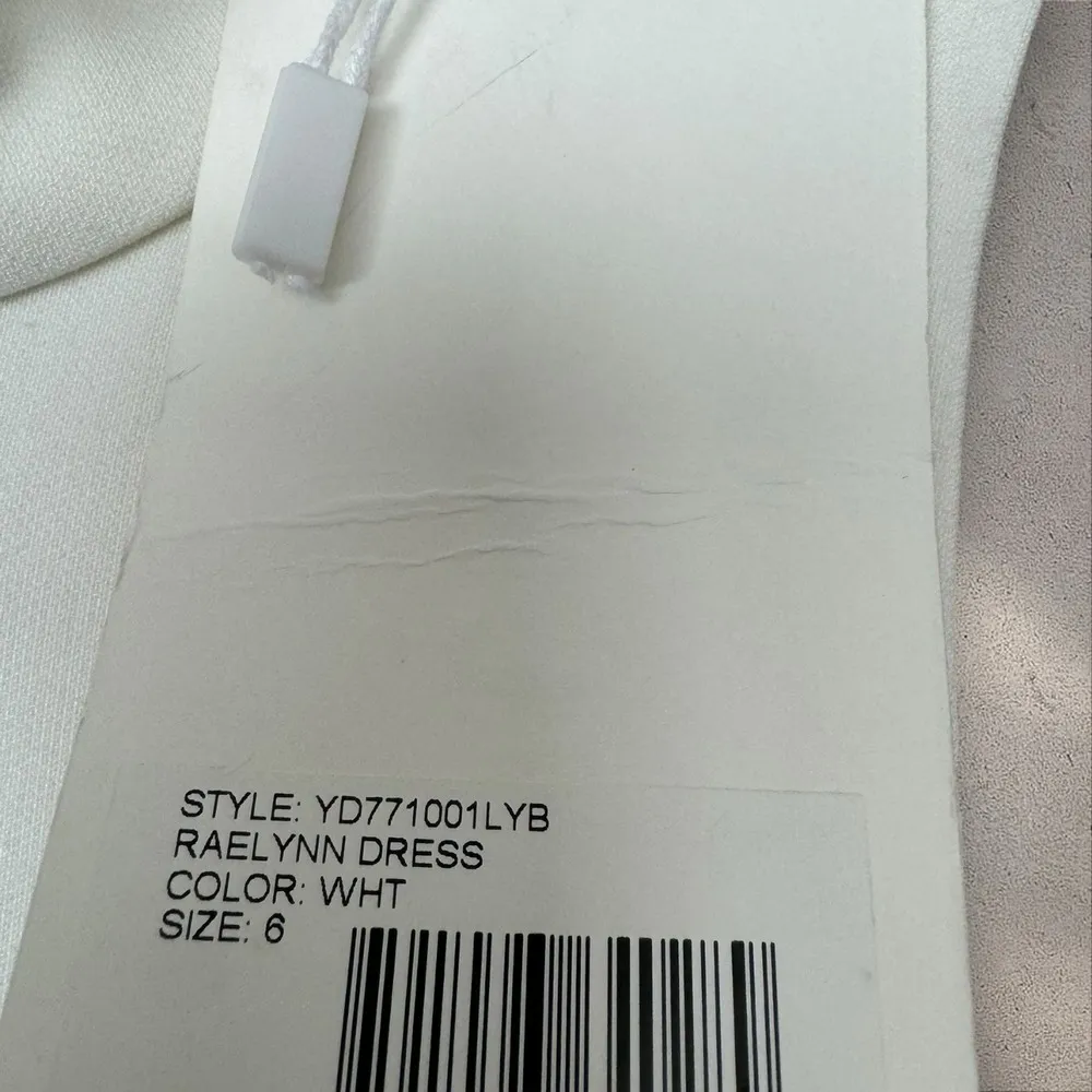 NWT Likely Raelynn Dress Revolve White Flounce Hem Mermaid Fitted High Neck Sz 6 - Image 5