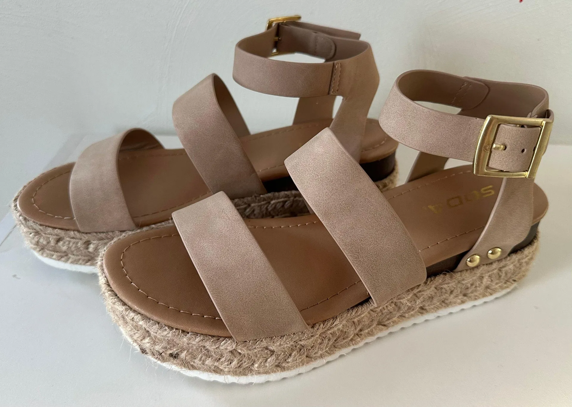 PinkLily Annika Taupe Platform Wedge - Image 3