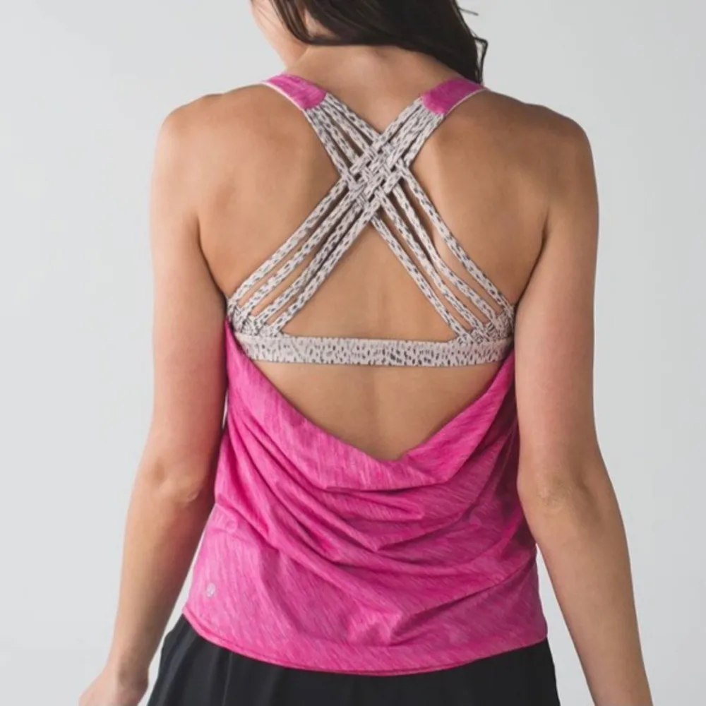 Lululemon Wild Tank Heathered Jewelled Magenta 6 - Image 5
