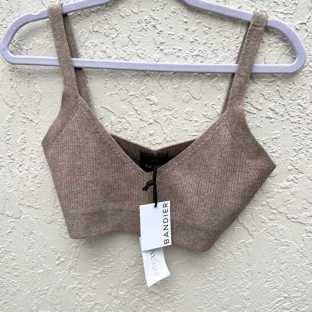 Le Ore Revolve 2 piece set: Lodi pointelle bra and Lodi pants new with tags XL Brown - Image 7