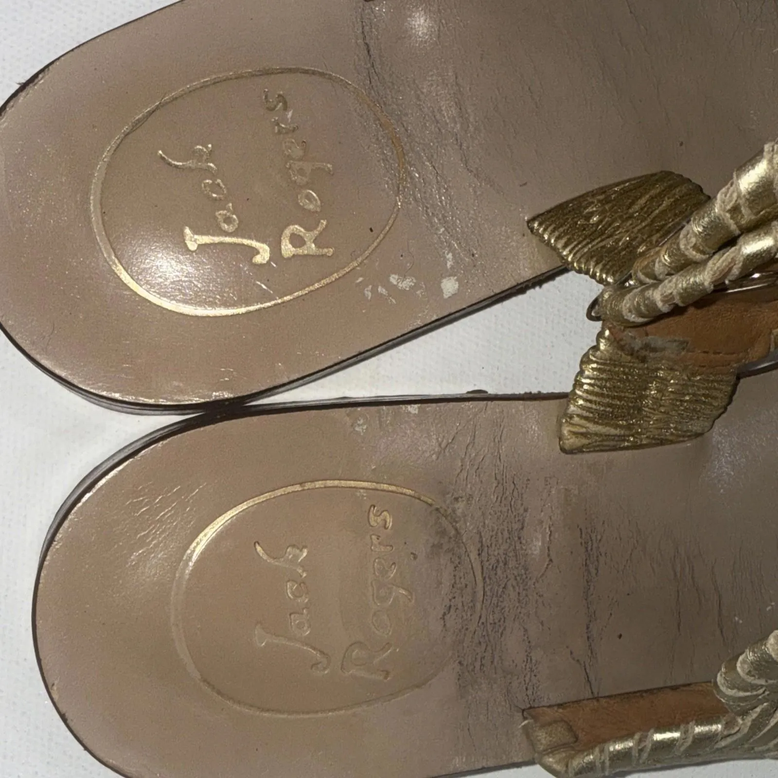 Jack Roberts Lauren Preppy Leather Slip-on Old Money Classy Sandals Size 8M - Image 4