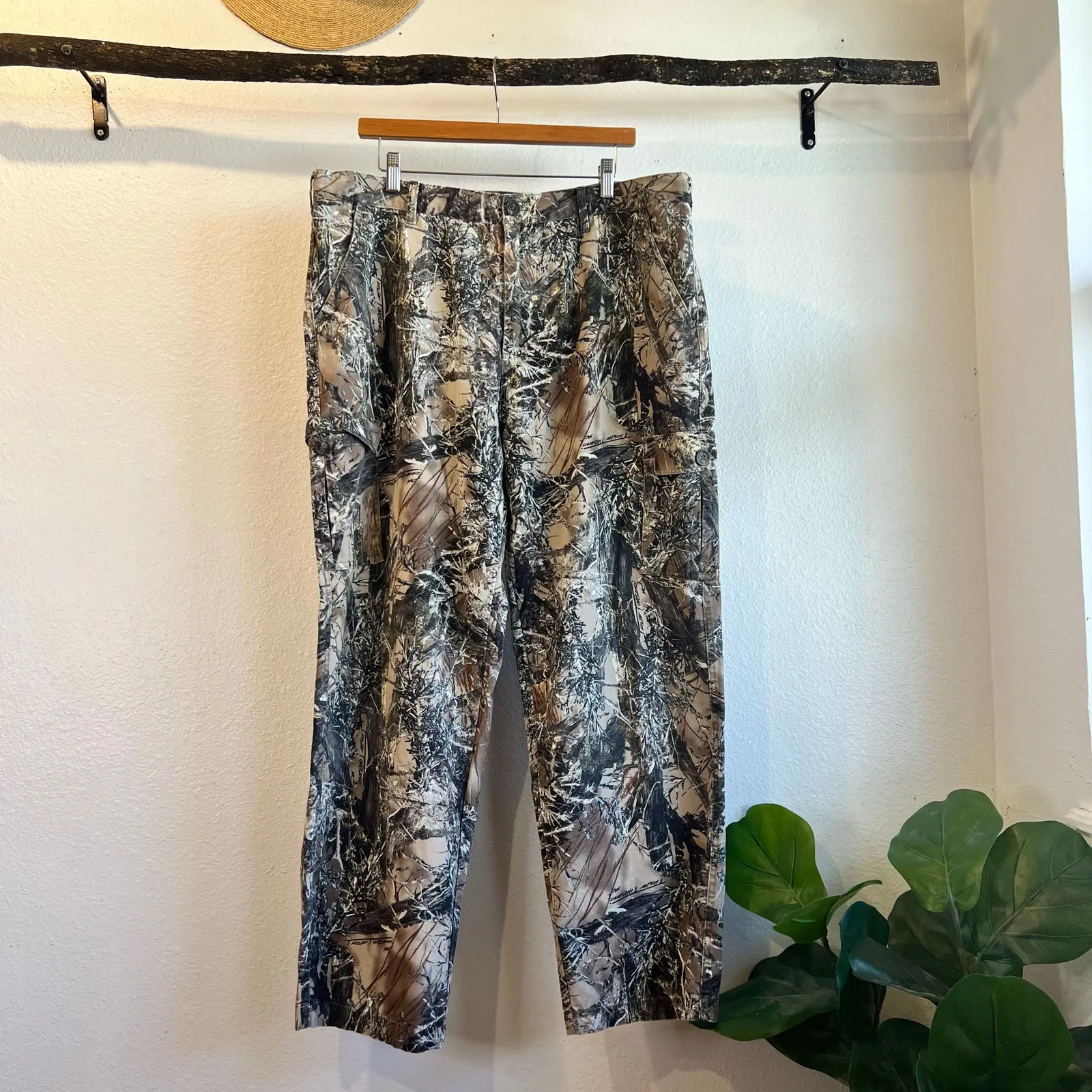 Vintage Worn in Classic Camo Printed High Rise Baggy Pants Size XL Unisex Tan - Image 14
