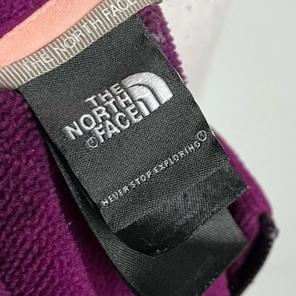 The North Face • Ombré Striped Purple Fleece Zip Up Jacket - Image 4
