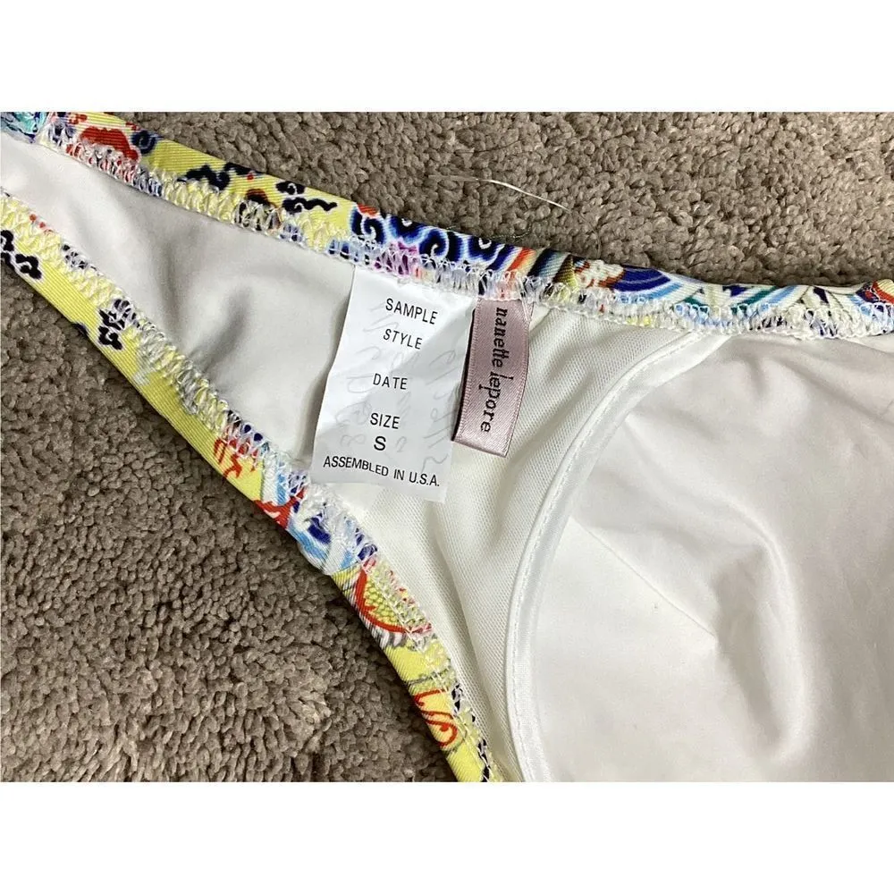 New. Nanette Lapore gold and blue dragon bikini. Small. - Image 8