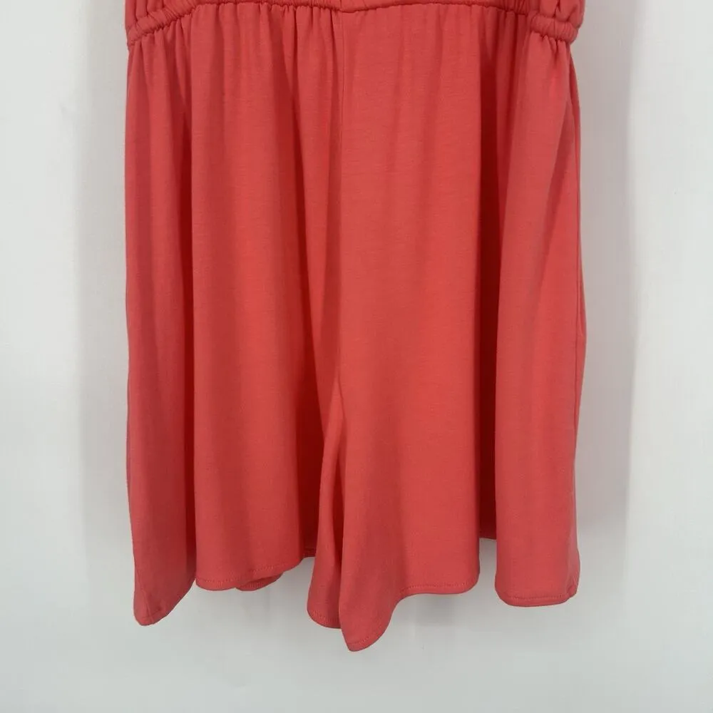 Old Navy Flounce Romper Pink Flowy Drawstring Short Sleeve Summer Size S - Image 8