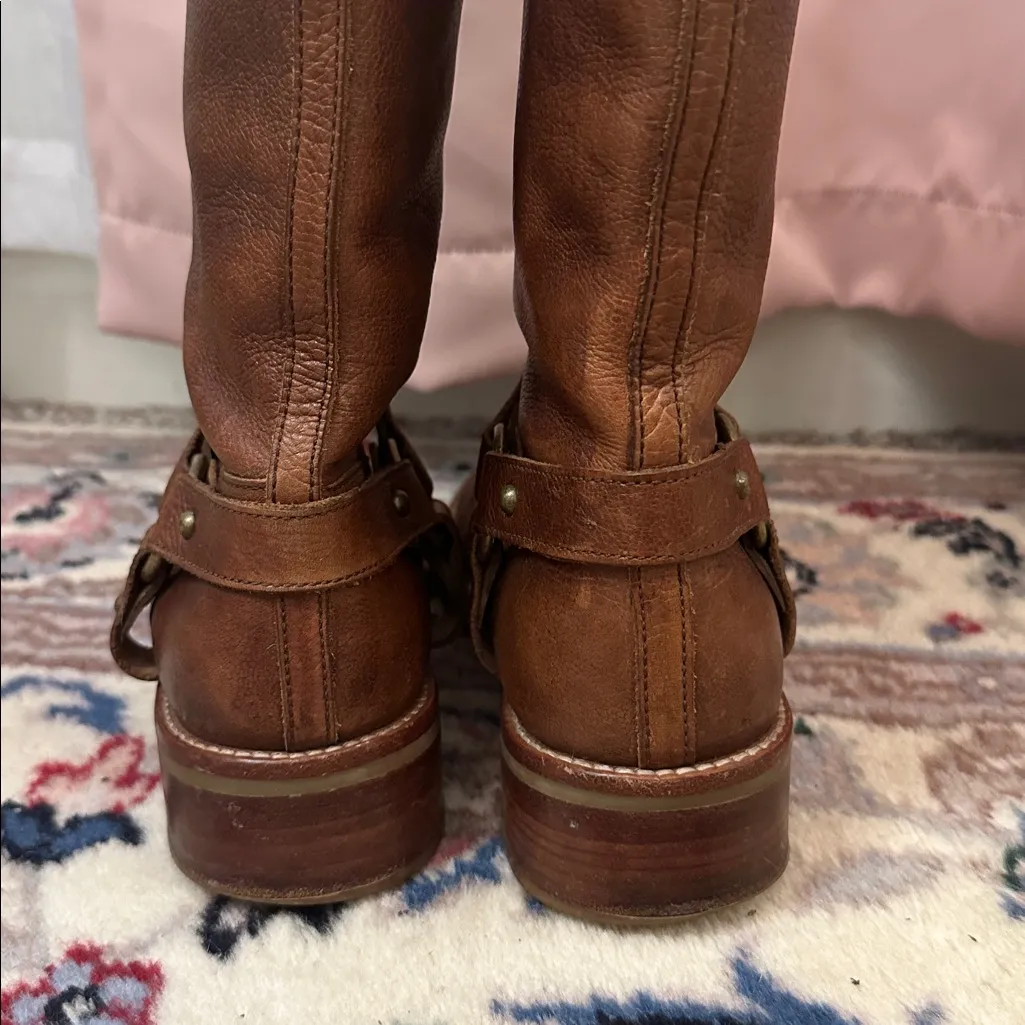 Banana Republic brown leather campus boots sz 6.5 - Image 4