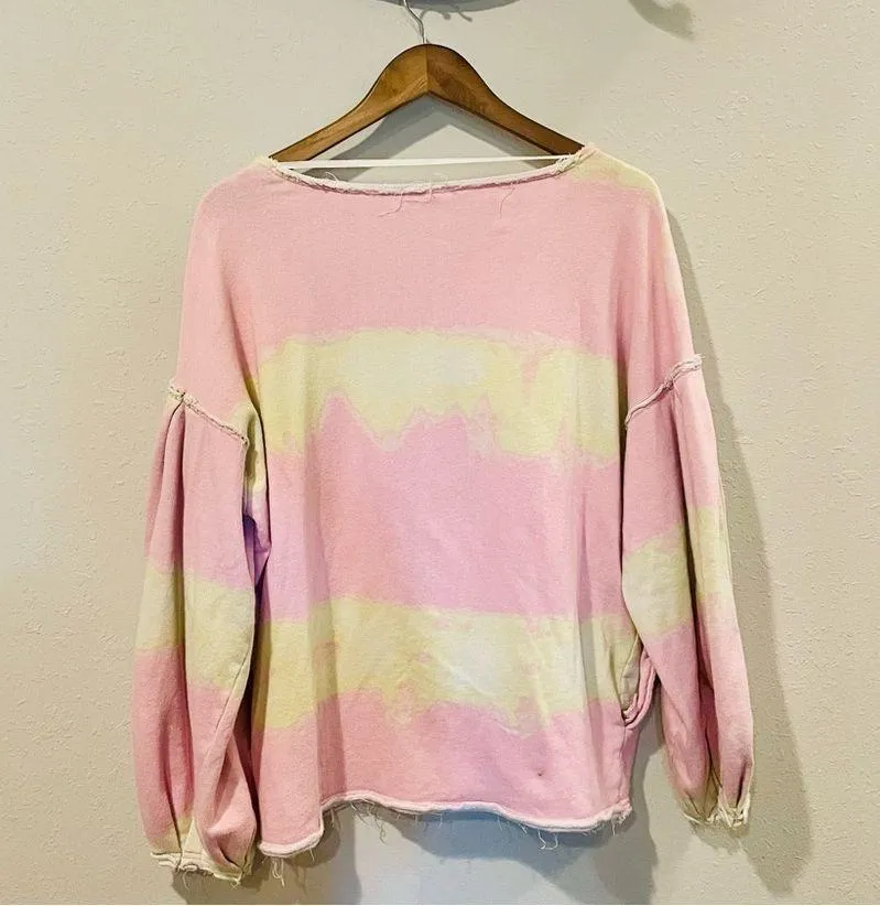 Free People Feels Right Tie Dye Sweatshirt in Tulip - Image 7