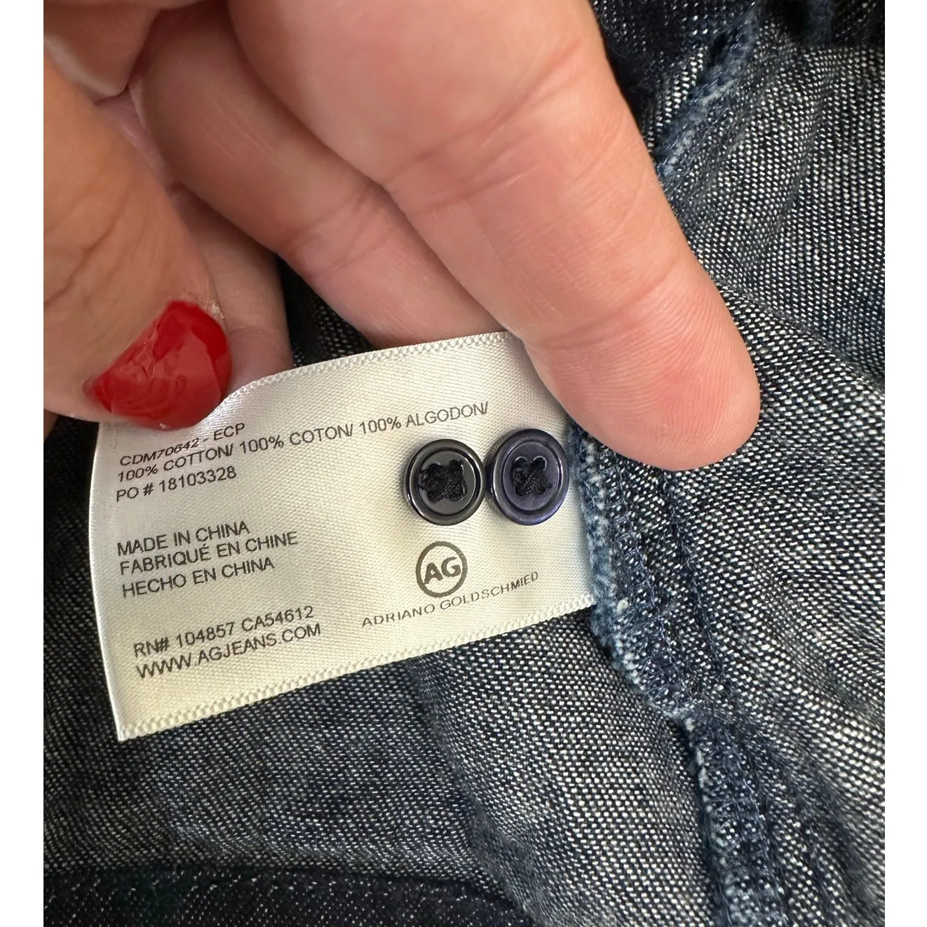 AG Adriano Goldschmied Denim Blouse - Image 8