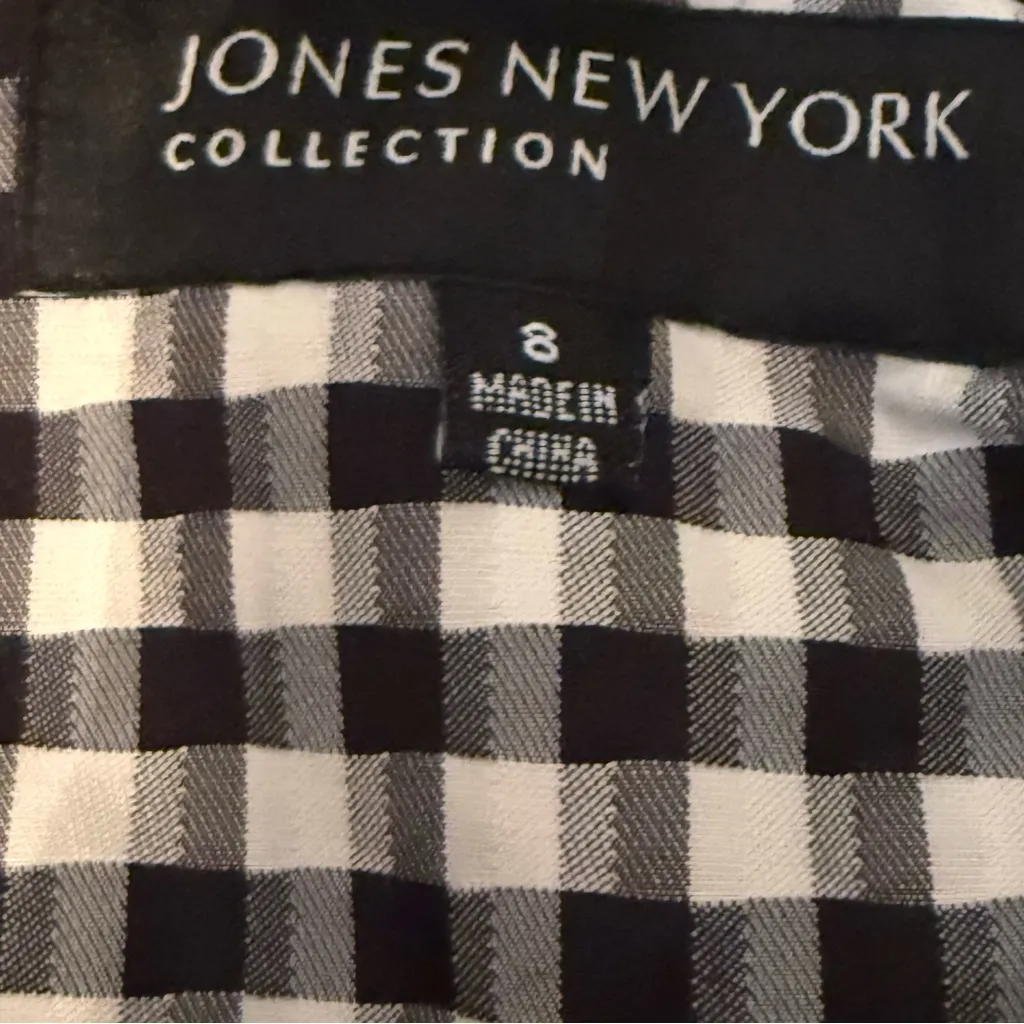 Jones New York Checkered Pencil Skirt with Tie Waist - Image 5