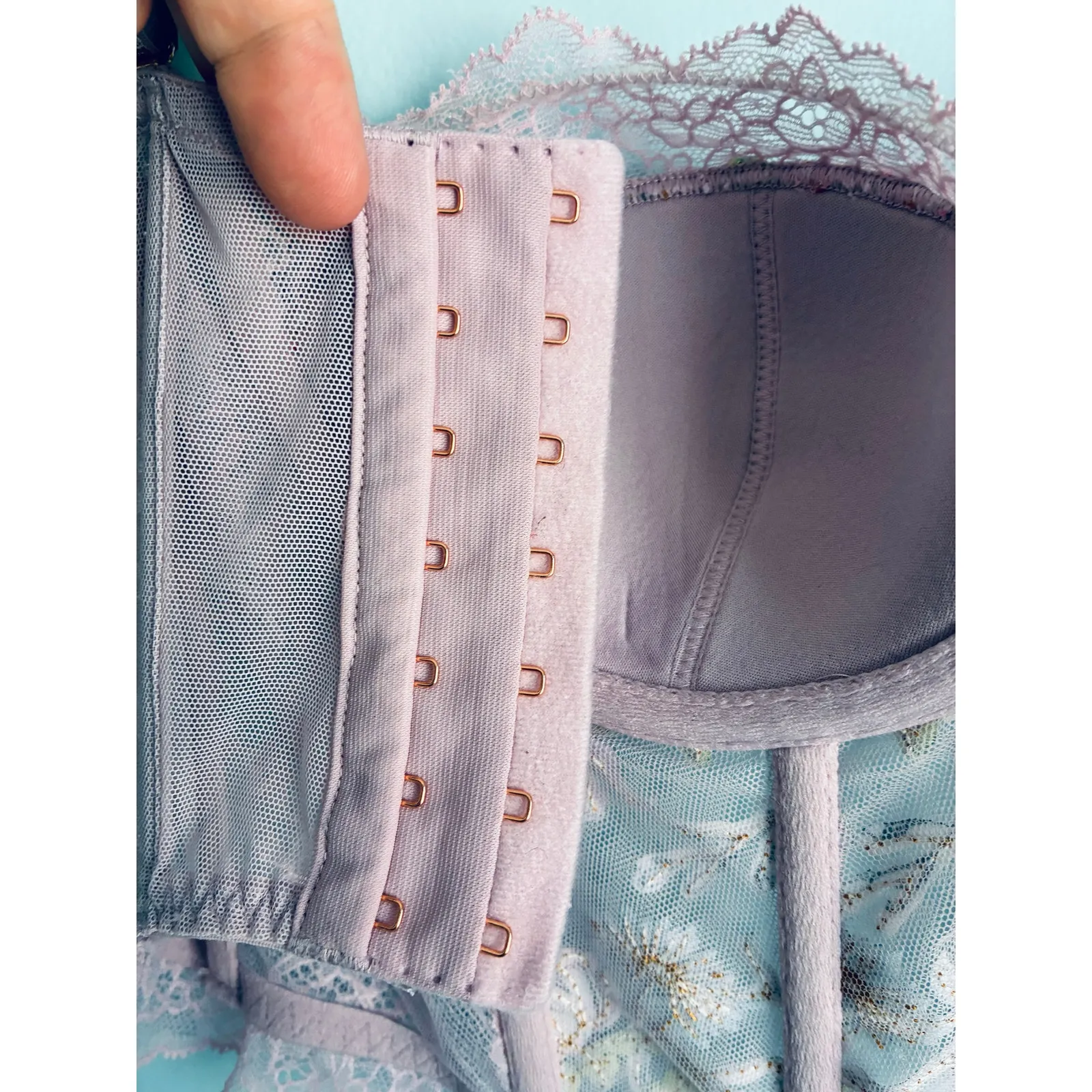 Victoria's Secret Corset Top Coquette Floral Fairy Small - Image 8