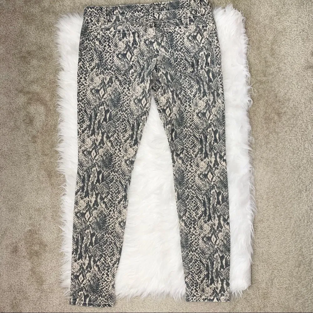 Current/Elliott Boa Print Ankle Skinny Jeans - Image 9