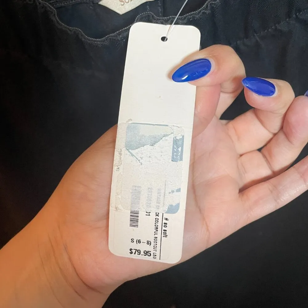 Soft Surroundings Pants Women Small (6-8) Black Stretchy Waist Pull On Bootcut - Image 5