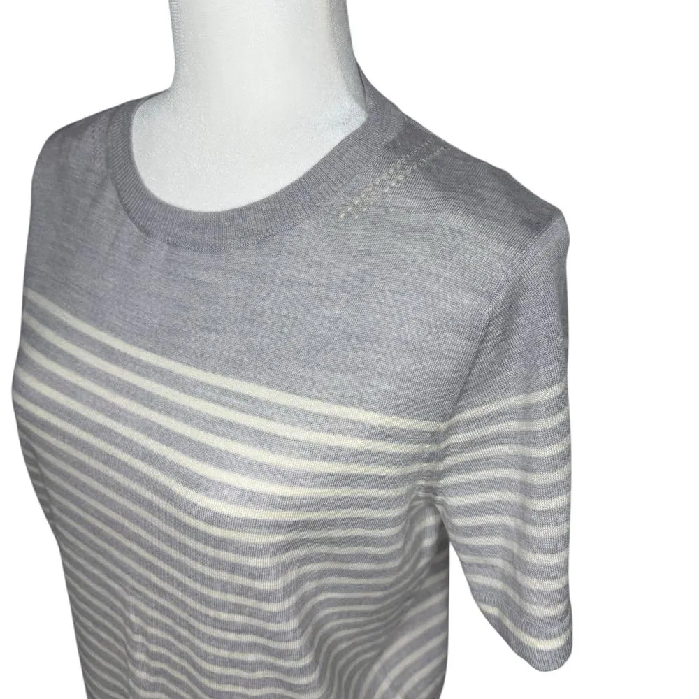 Banana Republic Sweater S Washable Merino Wool Knit Short Sleeve Breton Stripe‎ - Image 4