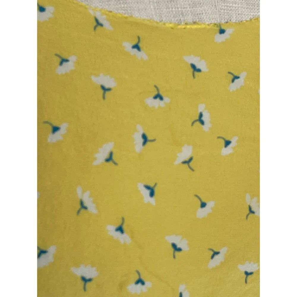 Joie Silk Yellow Floral Peplum Top - Image 4