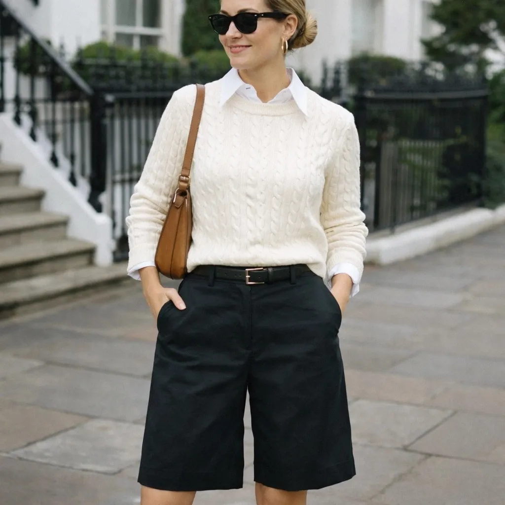 Talbots Women's Regular Fit Casual Classic Chino Bermuda Shorts Black Size 6 - Image 7