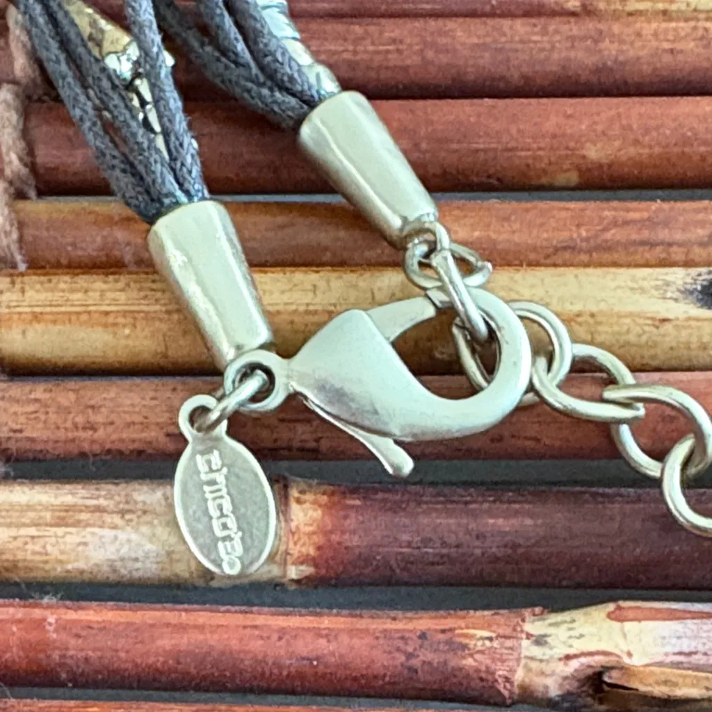 Chico’s Elegant Cream and Brown Beaded Tassel Necklace 29”-33” - Image 4