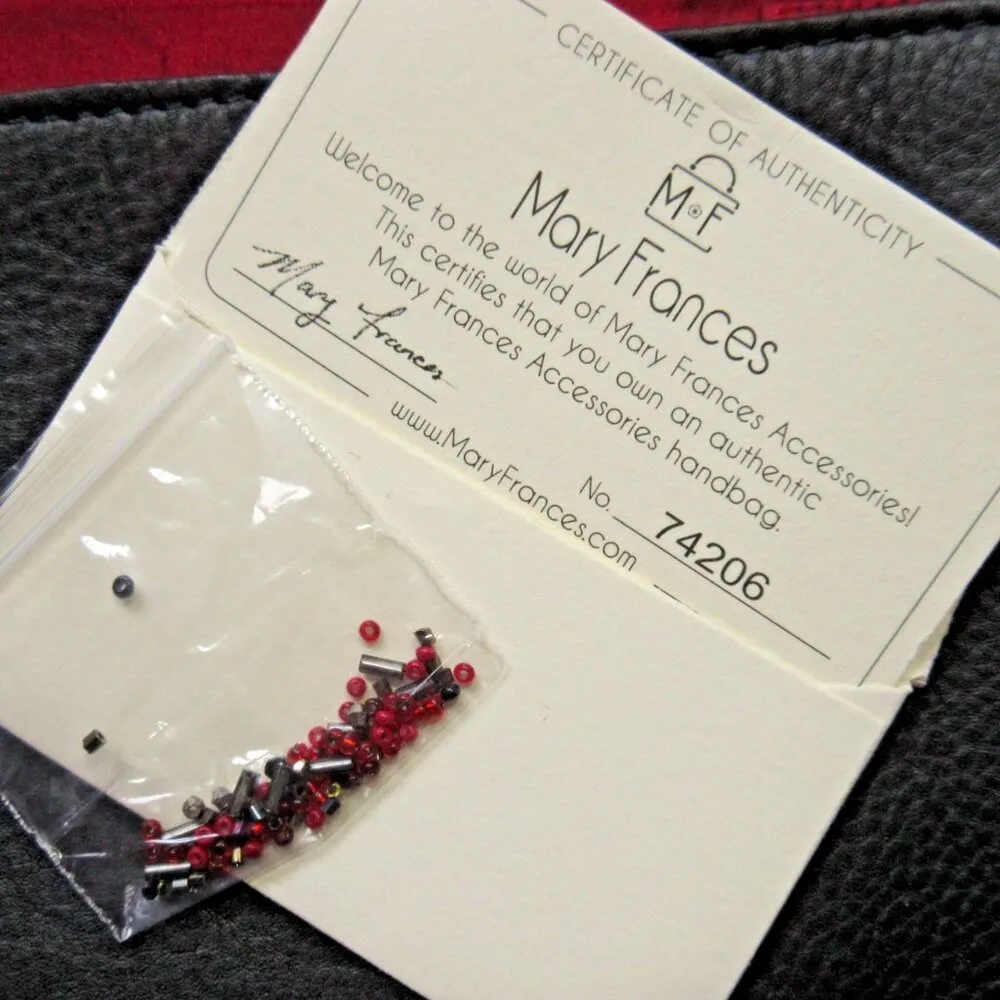 NWT Mary Frances Straight to My Heart Beaded Flap Front Crossbody Purse - Image 10