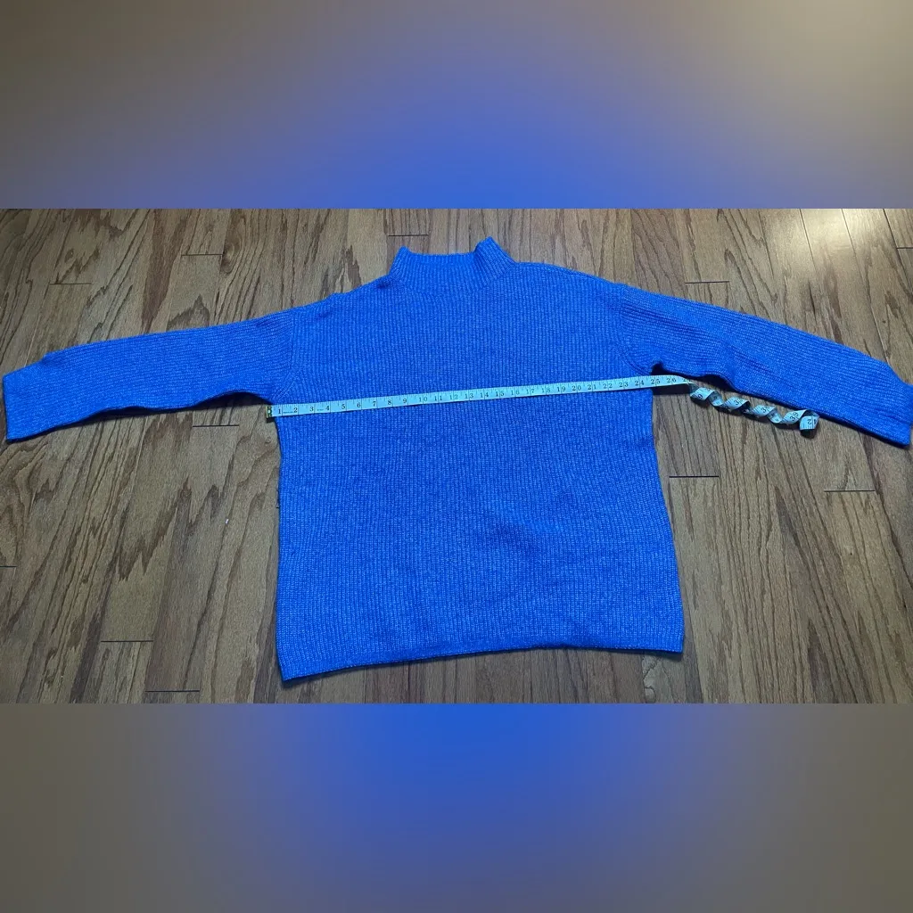 LOFT- Vibrant Blue Turtleneck Sweater Size L - Image 7