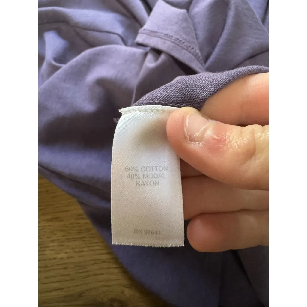 Pure Jill J Jill Wrap Tunic Top Women‎ Size Medium Purple Asymmetrical Stretch - Image 8