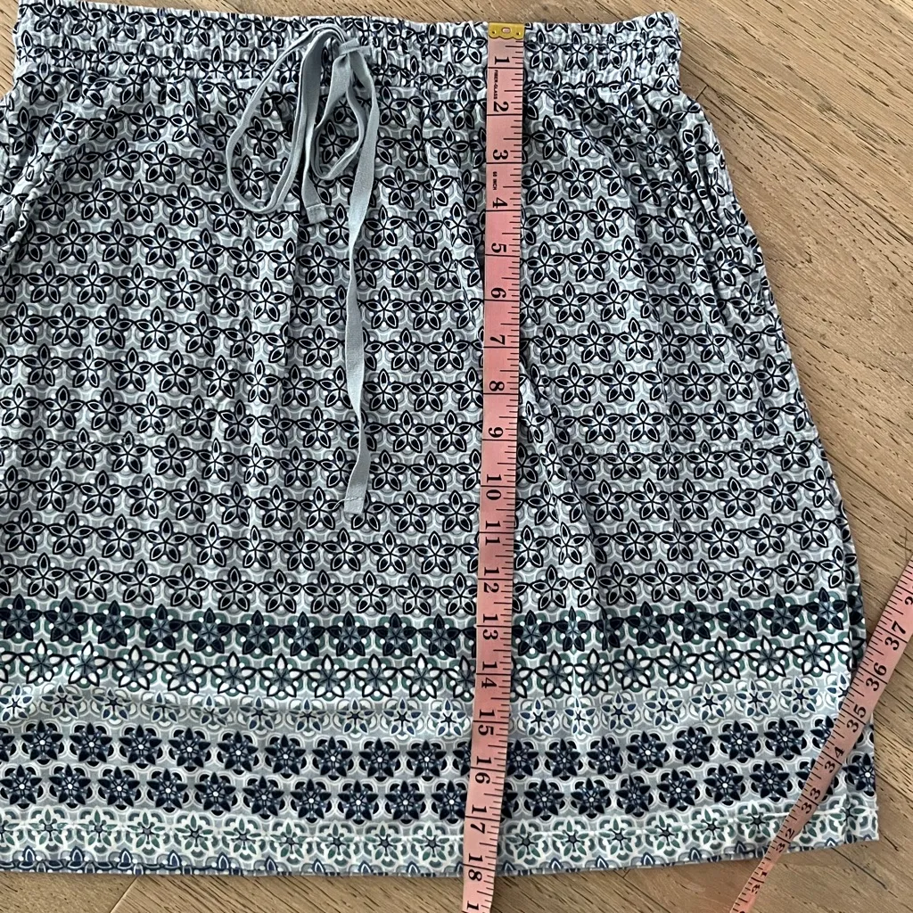 Max Studio Blue Floral Boho Print Skirt, Stretch Waist Pull-On, Size M - Image 6