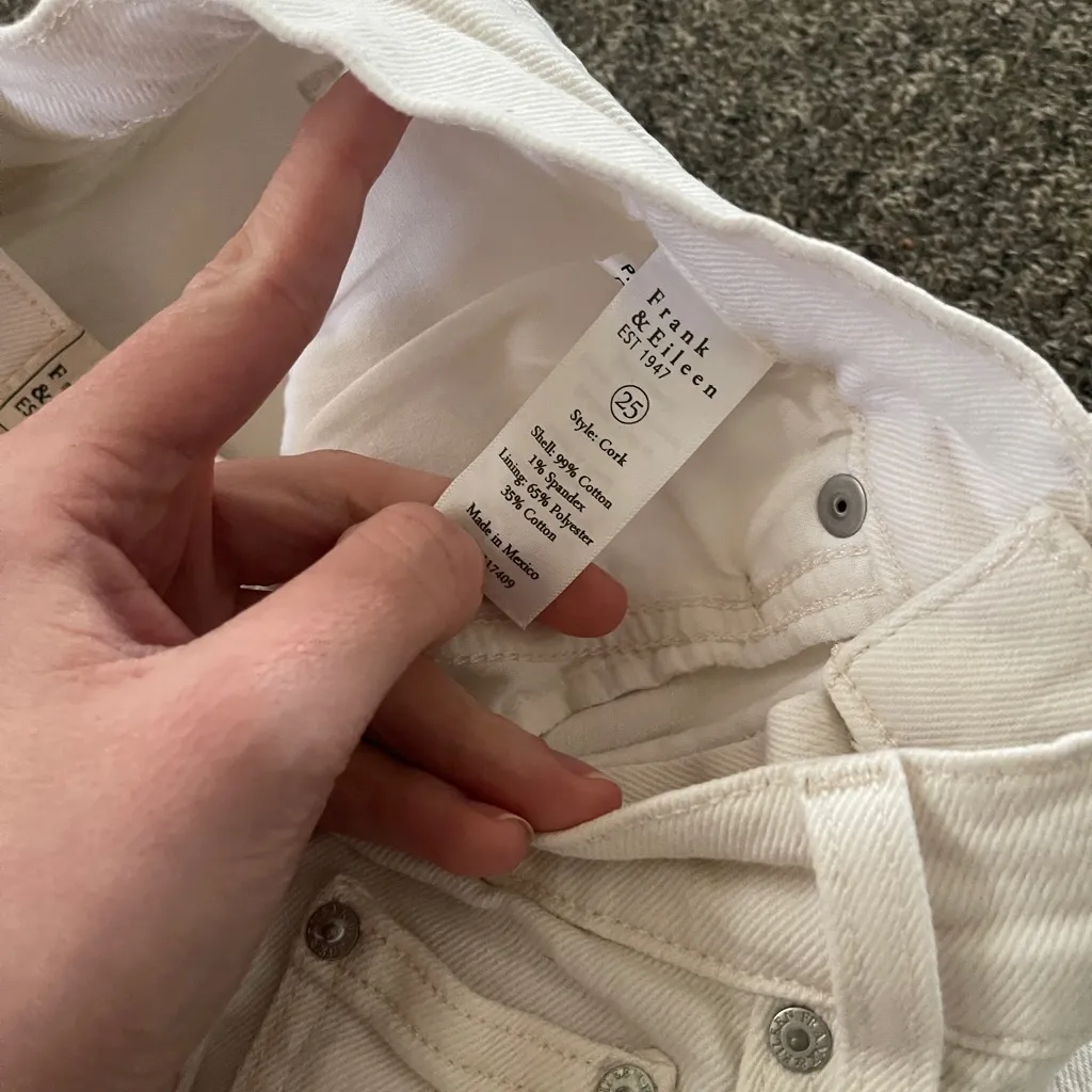 FRANK & EILEEN Jeans W 25 Cork Everyday Natural Button Fly Raw Hem - Image 6