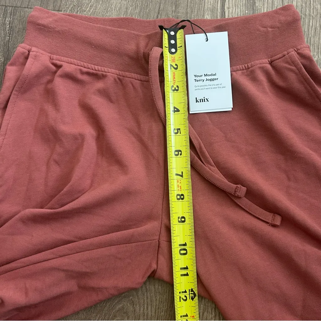 Knix Favorite Jogger High Rise Lounge Casual Pants NWT Cinnamon Brown Red S - Image 10