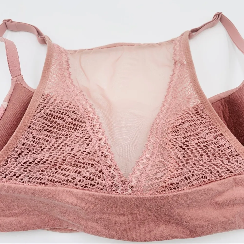 Victoria’s Secret Pink Lace Racerback Demi Bra 34B - Image 9