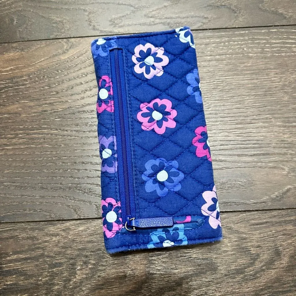 Vera Bradley Ellie Flowers Foldover Trifold Wallet Retired - Image 2
