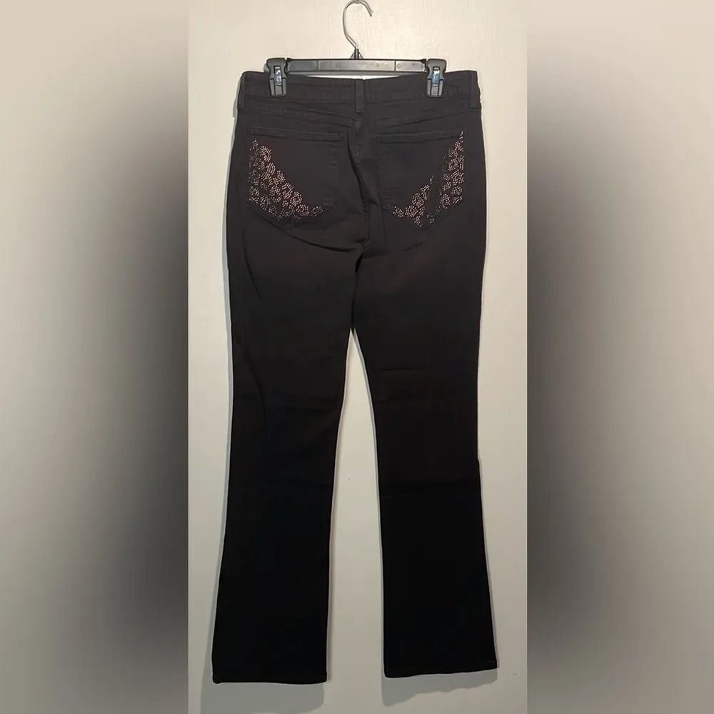 NYDJ- “Billie Mini Bootcut” High Rise Jeans in Coffee Bean Brown- Size 12 - Image 4