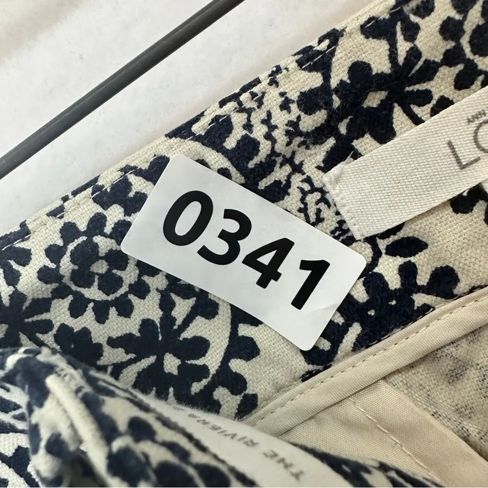 Ann Taylor Loft Riviera Marisa Pants Size 8P Black White Floral - Image 14