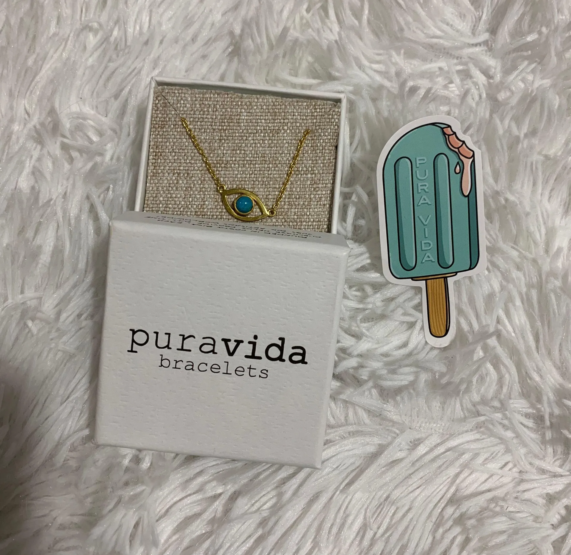 Puravida Evil Eye Gold Necklace - Image 2
