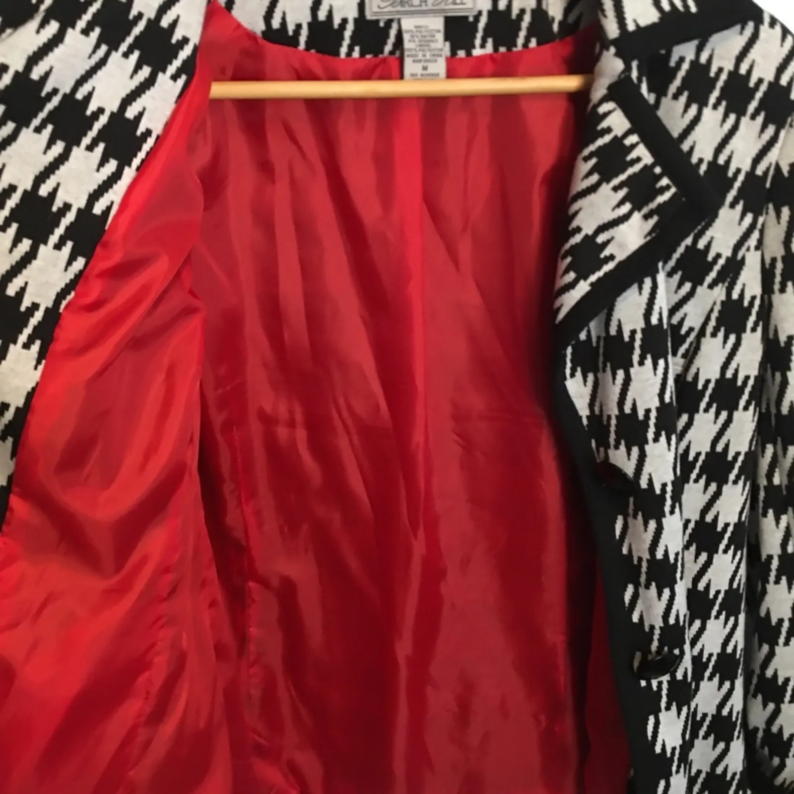 Birch Hill Customized Gray Black Houndstooth Knit Blazer Sz Medium - Image 9